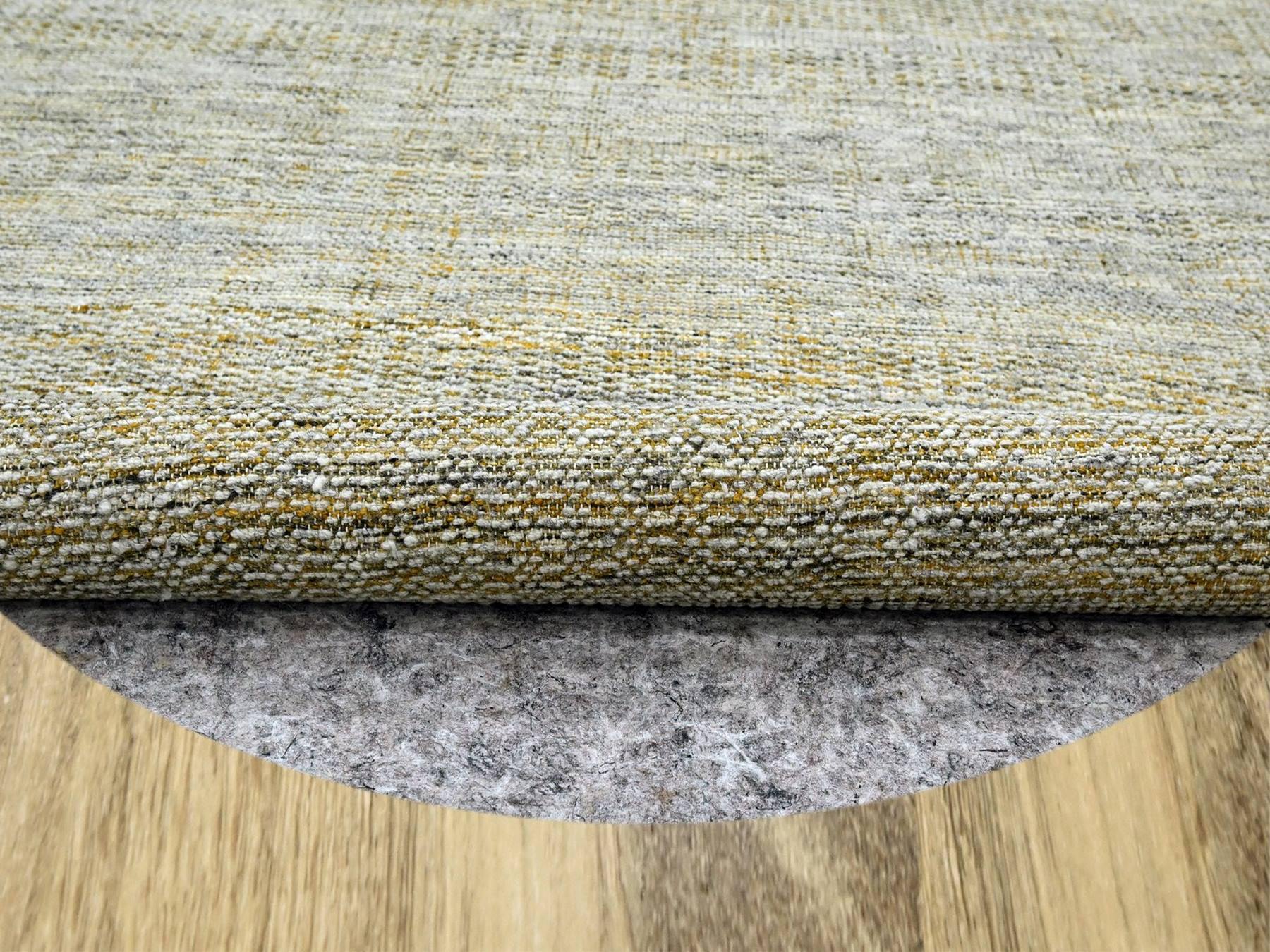 Modern / Contemporary hand-knotted wool rug in Yellow, 9'11" x 10' — SKU O076722 (view 4)