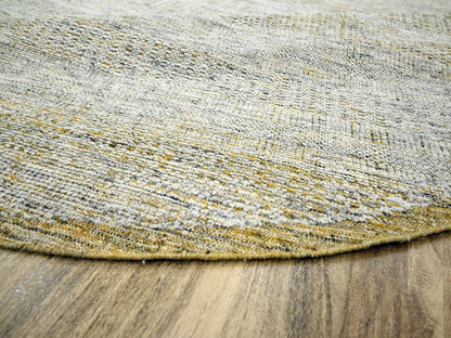Modern / Contemporary hand-knotted wool rug in Yellow, 9'11" x 10' — SKU O076722 (view 6)