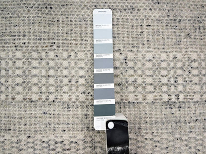 Modern / Contemporary hand-knotted wool rug in Gray, 10' x 10'1" — SKU O076723 (view 7)