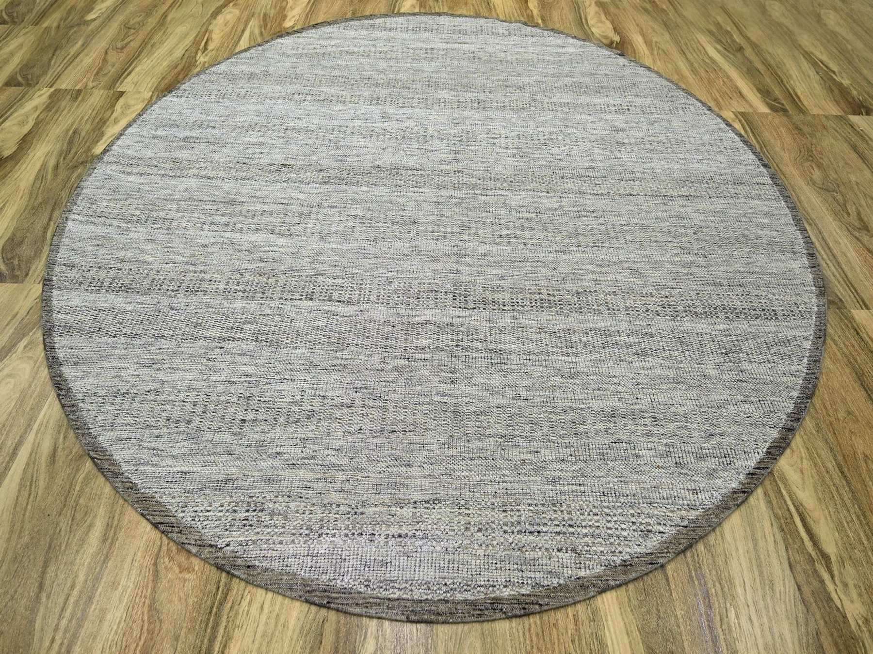 Brown 10'0" x 10'1" Modern and Contemporary Hand knotted Wool Rug - Sku: O076724