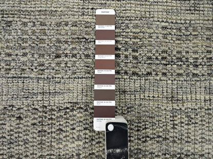Brown 10'0" x 10'1" Modern and Contemporary Hand knotted Wool Rug - Sku: O076724