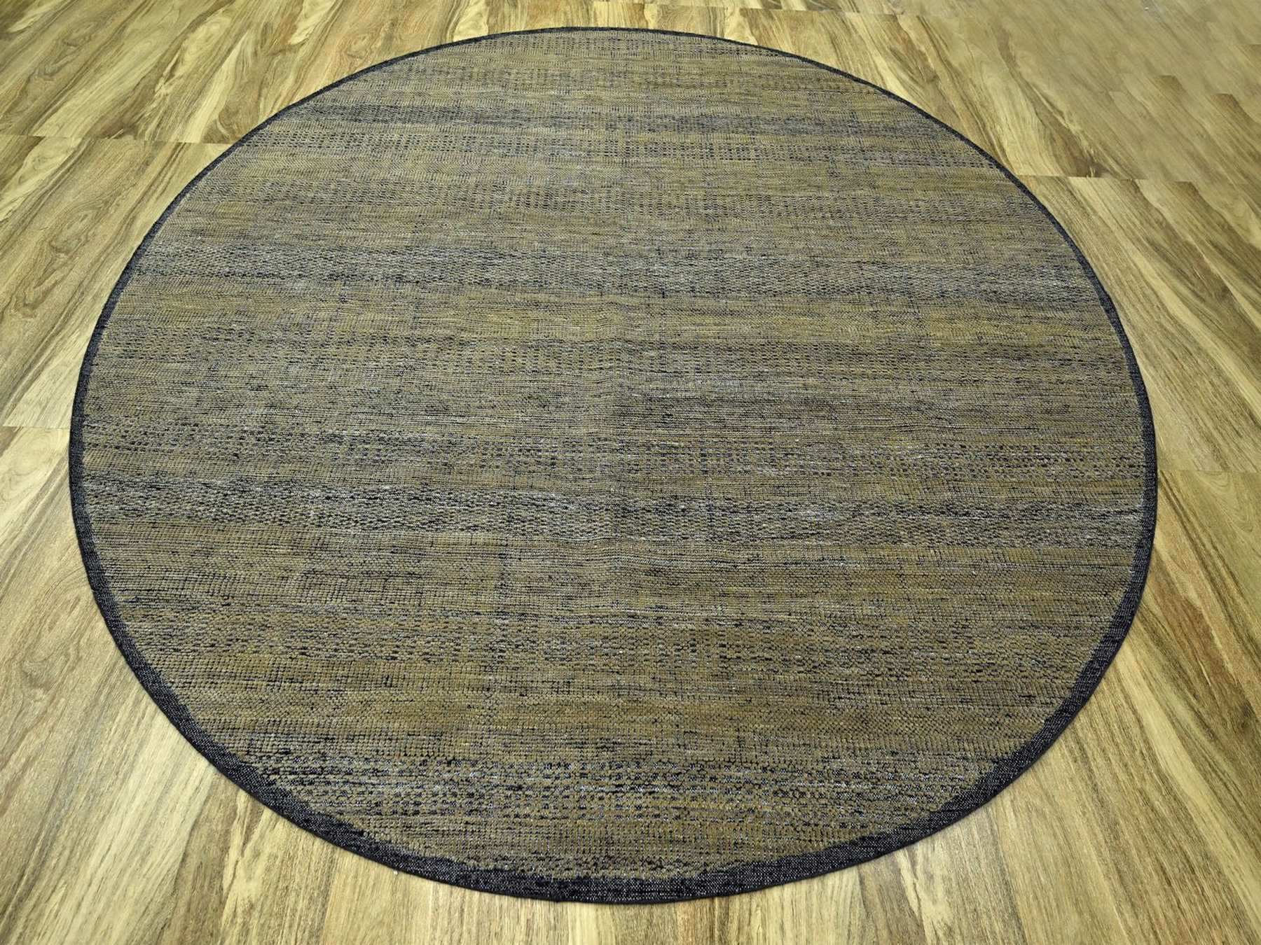 Brown 9'11" x 10'0" Modern and Contemporary Hand knotted Wool Rug - Sku: O076725
