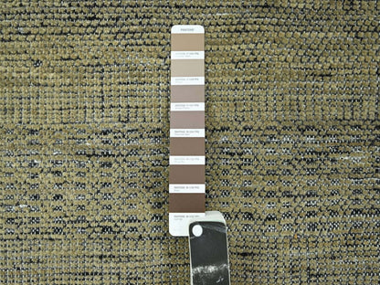 Brown 9'11" x 10'0" Modern and Contemporary Hand knotted Wool Rug - Sku: O076725