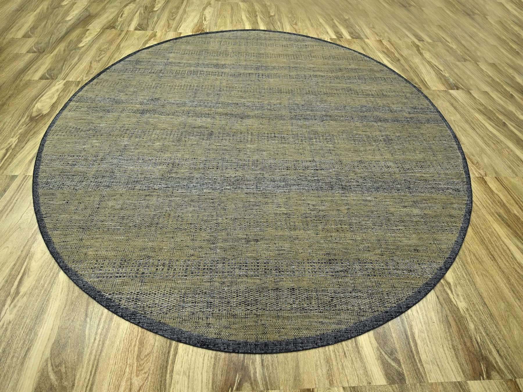 Brown 11'10" x 11'11" Modern and Contemporary Hand knotted Wool Rug - Sku: O076726
