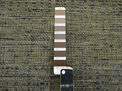 Brown 11'10" x 11'11" Modern and Contemporary Hand knotted Wool Rug - Sku: O076726
