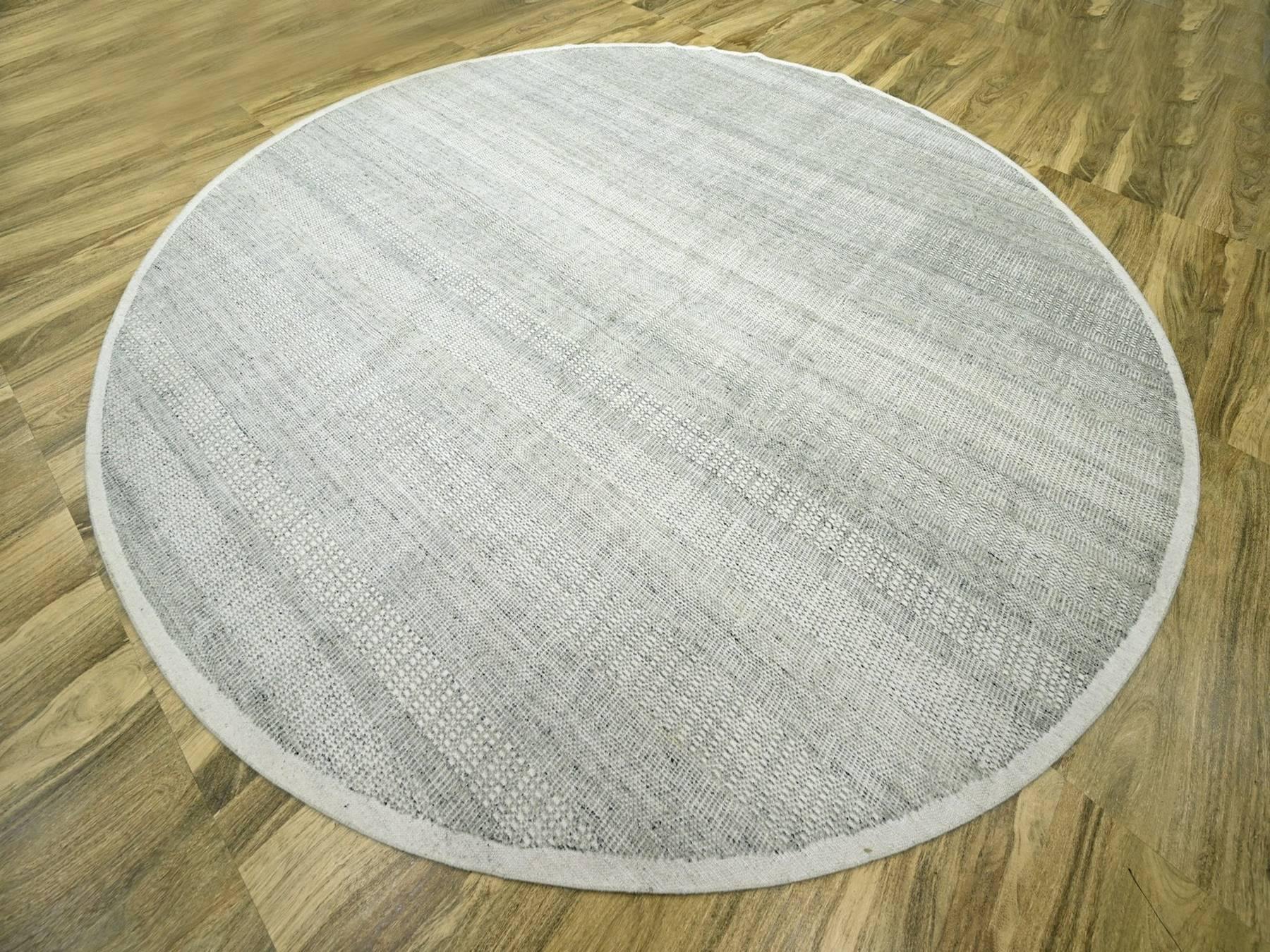 Modern / Contemporary hand-knotted wool rug in Gray, 12' x 12'1" — SKU O076727 (view 3)