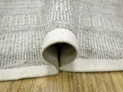 Modern / Contemporary hand-knotted wool rug in Gray, 12' x 12'1" — SKU O076727 (view 5)
