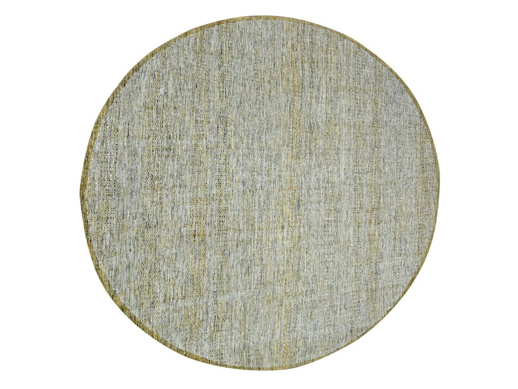 Modern / Contemporary hand-knotted wool rug in Yellow, 11'10" x 11'10" — SKU O076728