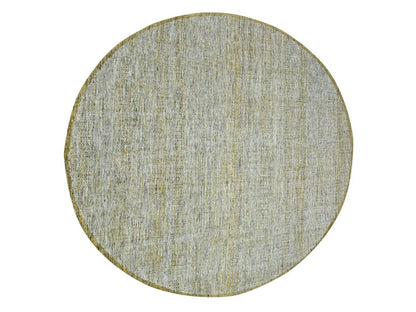 Modern / Contemporary hand-knotted wool rug in Yellow, 11'10" x 11'10" — SKU O076728