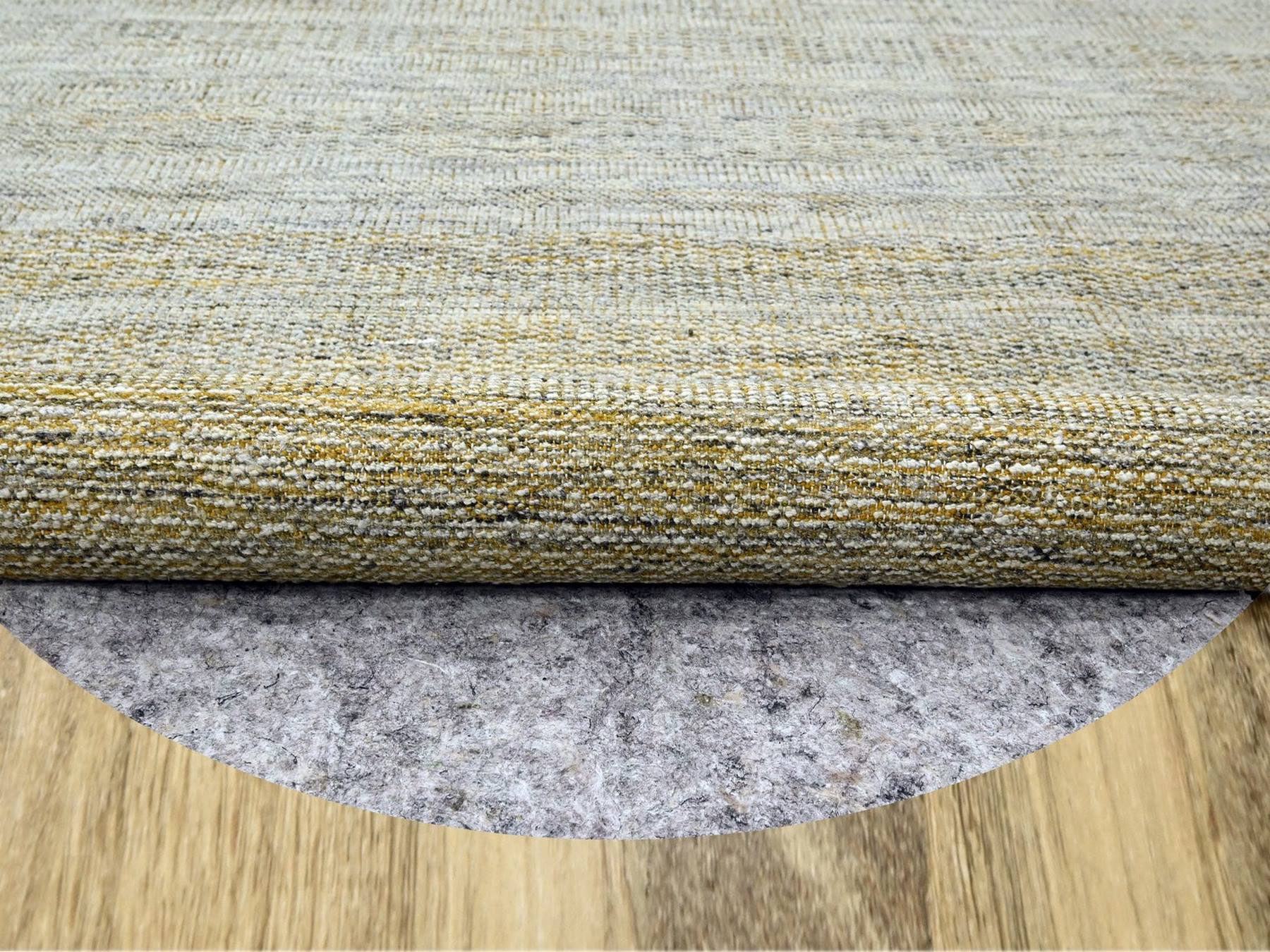 Modern / Contemporary hand-knotted wool rug in Yellow, 11'10" x 11'10" — SKU O076728 (view 4)