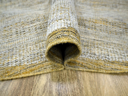 Modern / Contemporary hand-knotted wool rug in Yellow, 11'10" x 11'10" — SKU O076728 (view 5)