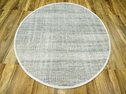 Modern / Contemporary hand-knotted wool rug in Gray, 6' x 6'1" — SKU O076729 (view 2)