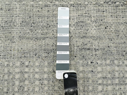 Grey 6'0" x 6'1" Modern and Contemporary Hand knotted Wool Rug - Sku: O076729
