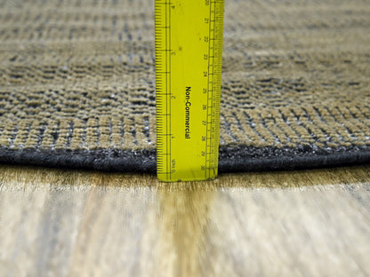 Brown 6'1" x 6'1" Modern and Contemporary Hand knotted Wool Rug - Sku: O076730