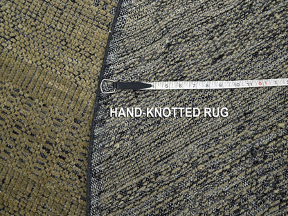 Brown 6'1" x 6'1" Modern and Contemporary Hand knotted Wool Rug - Sku: O076730