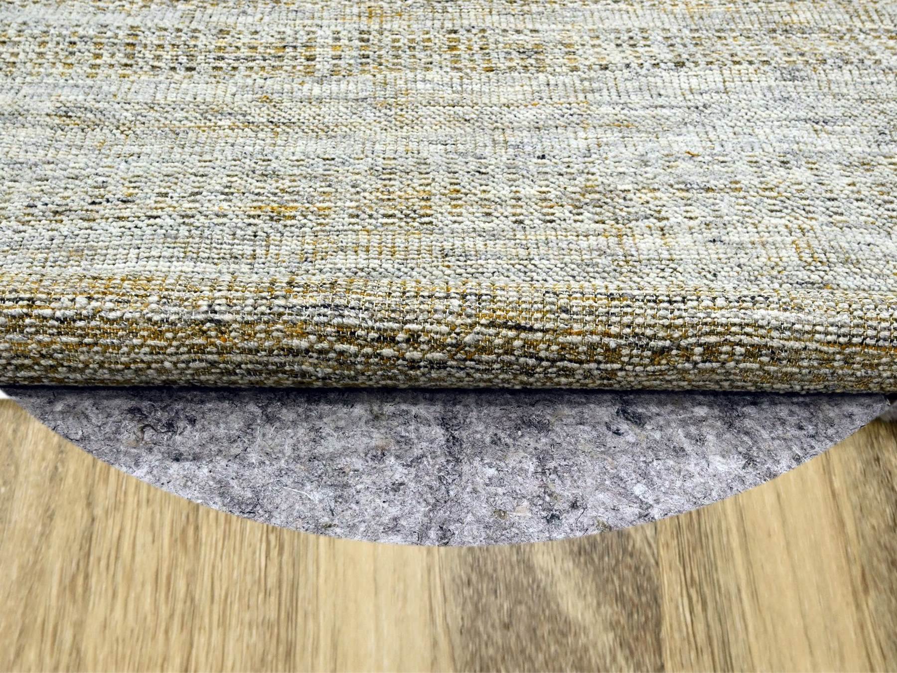 Modern / Contemporary hand-knotted wool rug in Yellow, 6' x 6' — SKU O076731 (view 3)