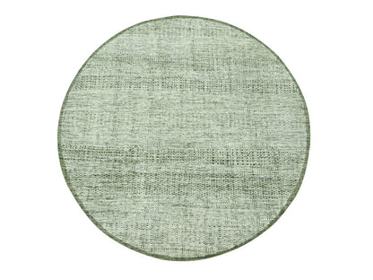 Green 5'11" x 6'0" Modern and Contemporary Hand knotted Wool Rug - Sku: O076732