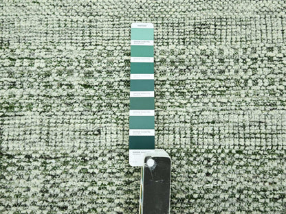 Green 5'11" x 6'0" Modern and Contemporary Hand knotted Wool Rug - Sku: O076732