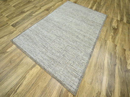 Brown 6'1" x 8'11" Modern and Contemporary Hand knotted Wool Rug - Sku: O076734