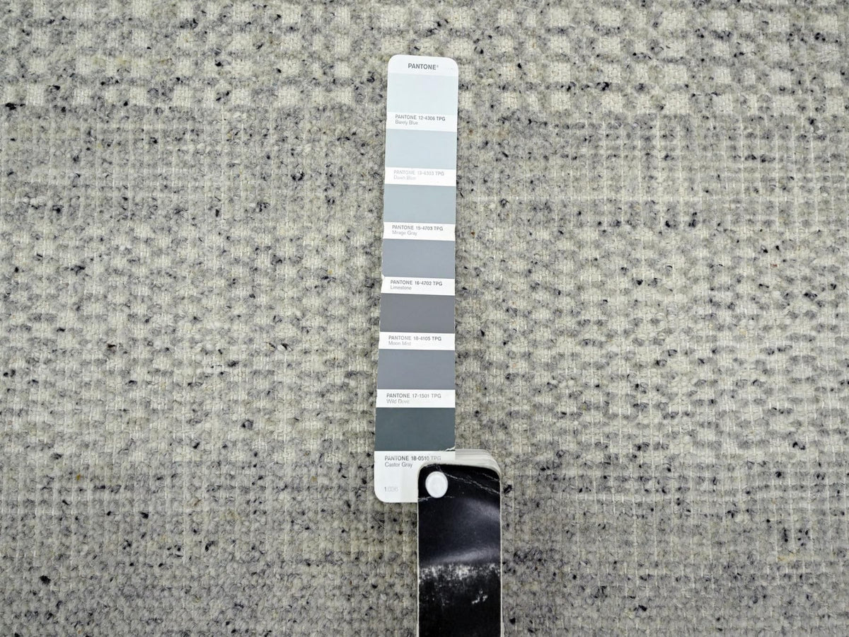 Modern / Contemporary hand-knotted wool rug in Gray, 5'11" x 9' — SKU O076735 (view 7)