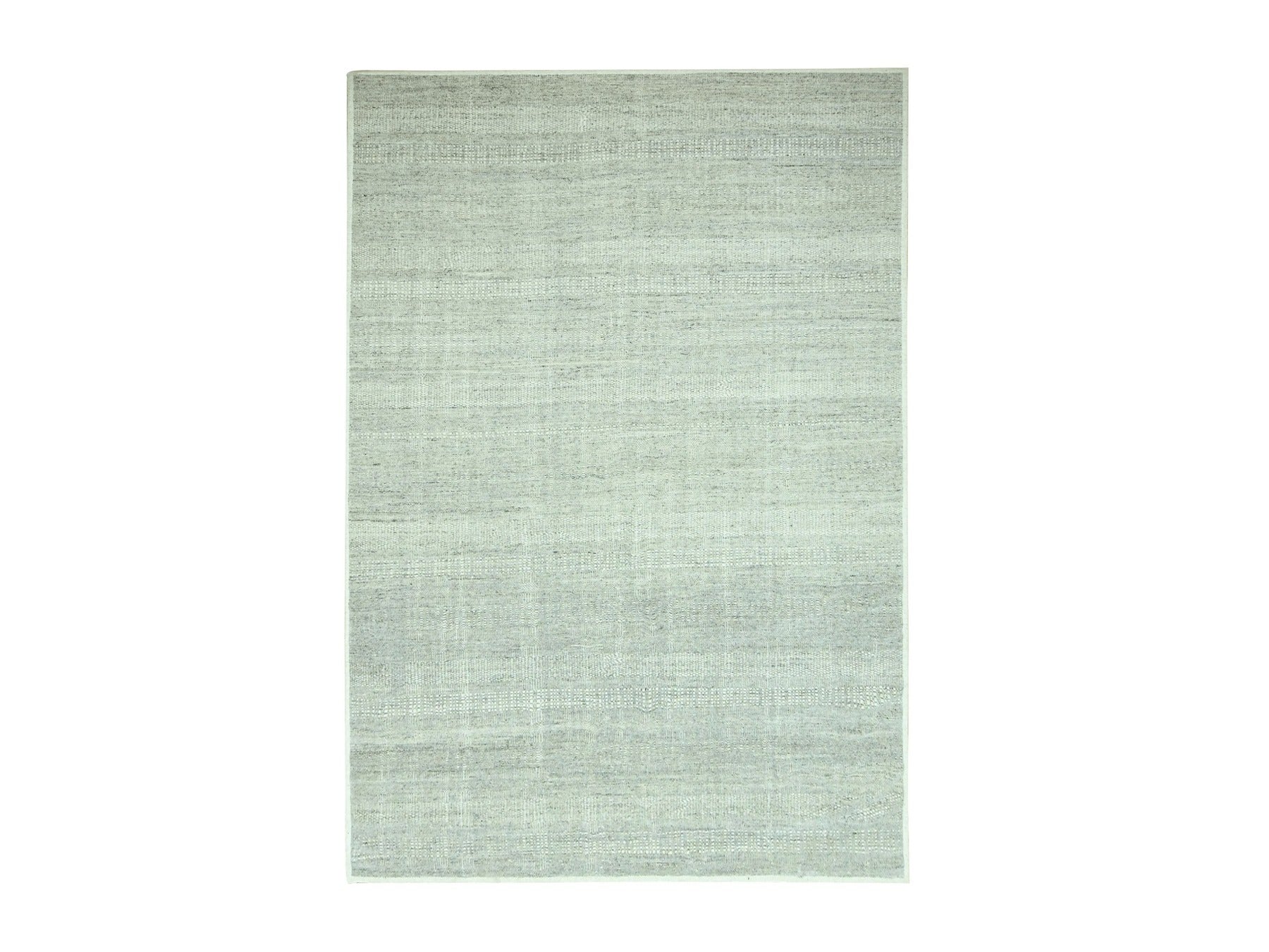 Modern / Contemporary hand-knotted wool rug in Gray, 6'1" x 9' — SKU O076736
