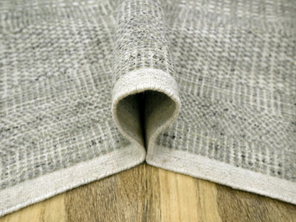 Grey 6'1" x 9'0" Modern and Contemporary Hand knotted Wool Rug - Sku: O076736
