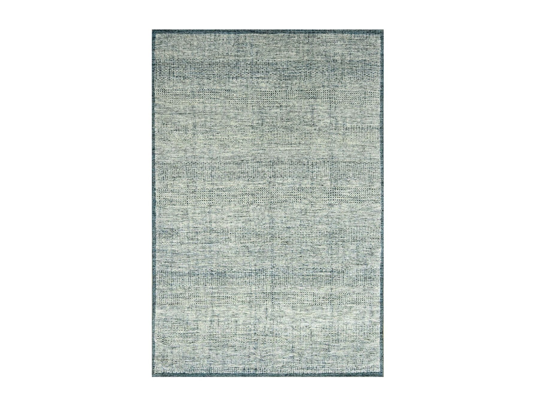 Blue 6'0" x 9'1" Modern and Contemporary Hand knotted Wool Rug - Sku: O076737