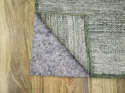 Green 2'6" x 11'10" Modern and Contemporary Hand knotted Wool Rug - Sku: O076740