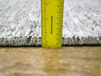 Modern / Contemporary hand-knotted wool runner in Brown, 2'8" x 7'10", SKU O076746 (view 5)