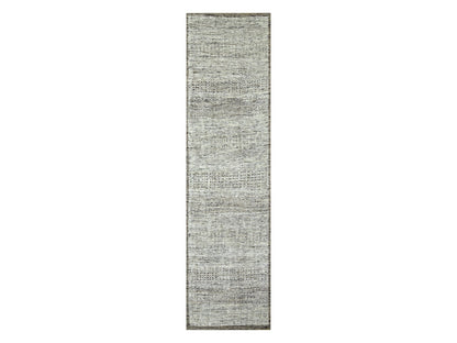Brown 2'6" x 7'11" Modern and Contemporary Hand knotted Wool Rug - Sku: O076747