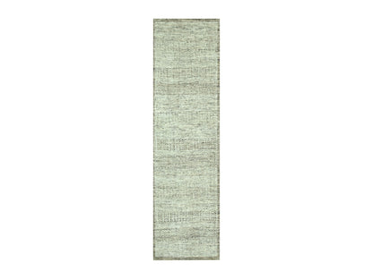 Brown 2'7" x 7'10" Modern and Contemporary Hand knotted Wool Rug - Sku: O076748