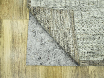 Brown 2'7" x 7'10" Modern and Contemporary Hand knotted Wool Rug - Sku: O076748