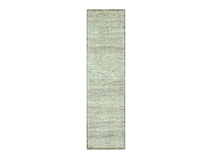 Brown 2'7" x 7'11" Modern and Contemporary Hand knotted Wool Rug - Sku: O076749
