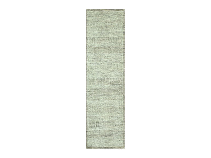 Brown 2'7" x 10'0" Modern and Contemporary Hand knotted Wool Rug - Sku: O076750