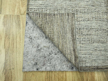 Brown 2'7" x 10'0" Modern and Contemporary Hand knotted Wool Rug - Sku: O076750