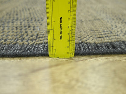 Brown 2'6" x 9'11" Modern and Contemporary Hand knotted Wool Rug - Sku: O076756