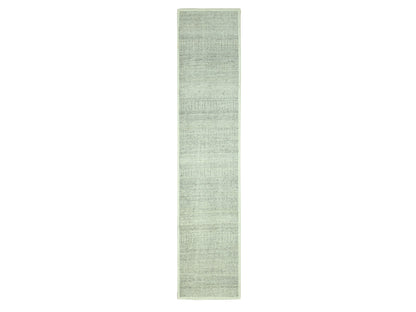 Modern / Contemporary hand-knotted wool runner in Gray, 2'7" x 10'3" — SKU O076758