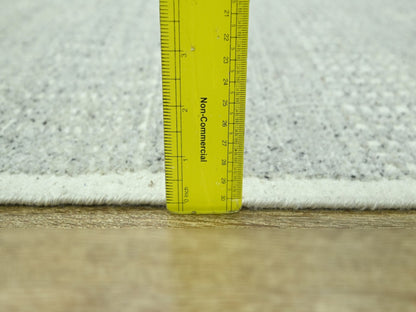 Modern / Contemporary hand-knotted wool runner in Gray, 2'7" x 10'3" — SKU O076758 (view 5)