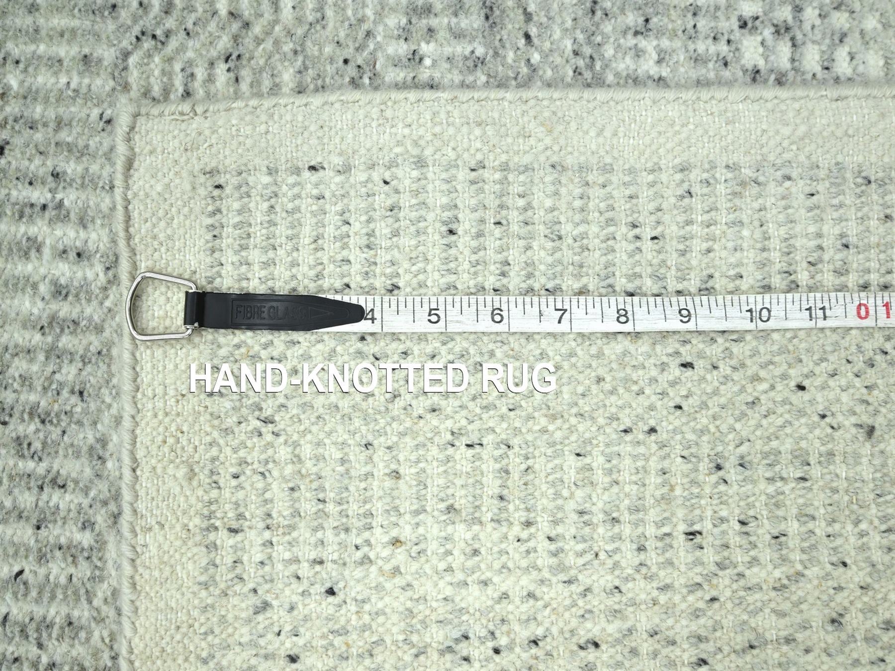 Modern / Contemporary hand-knotted wool runner in Gray, 2'7" x 10'3" — SKU O076758 (view 6)