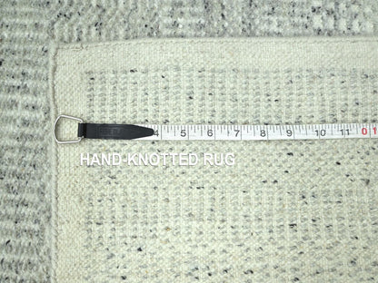 Modern / Contemporary hand-knotted wool runner in Gray, 2'7" x 10'3" — SKU O076758 (view 6)