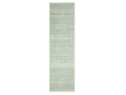 Modern / Contemporary hand-knotted wool runner in Gray, 2'7" x 8'1" — SKU O076760