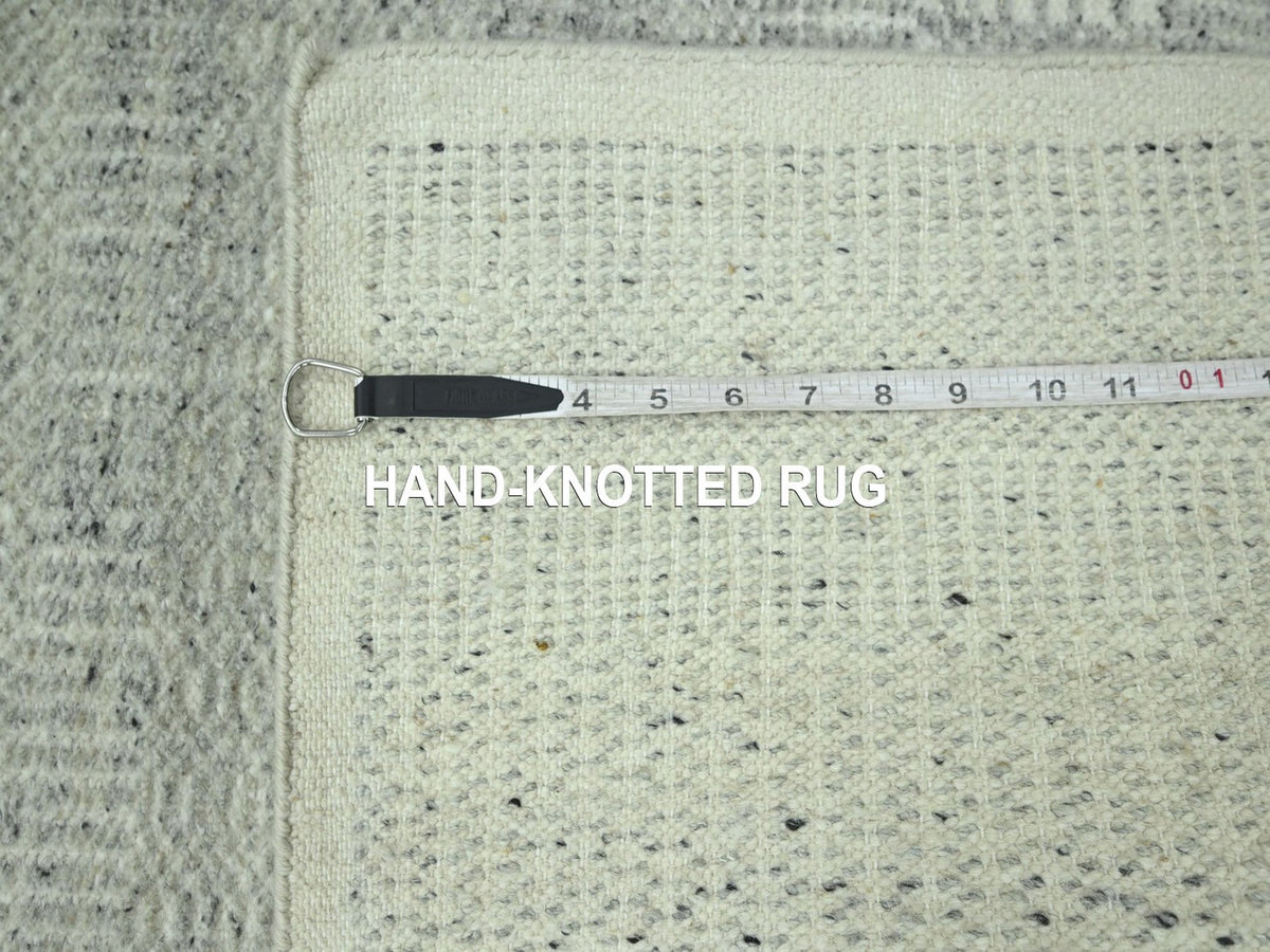 Modern / Contemporary hand-knotted wool runner in Gray, 2'7" x 12'1" — SKU O076761 (view 6)