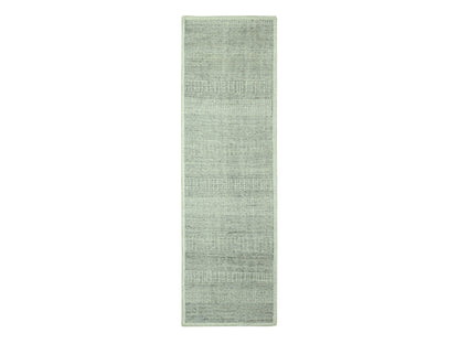 Modern / Contemporary hand-knotted wool runner in Gray, 2'8" x 6'3" — SKU O076763