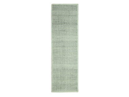 Modern / Contemporary hand-knotted wool runner in Gray, 2'7" x 6'4" — SKU O076764