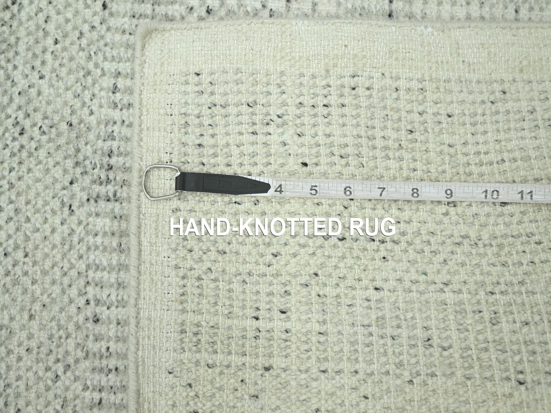 Modern / Contemporary hand-knotted wool runner in Gray, 2'7" x 6'4" — SKU O076764 (view 6)
