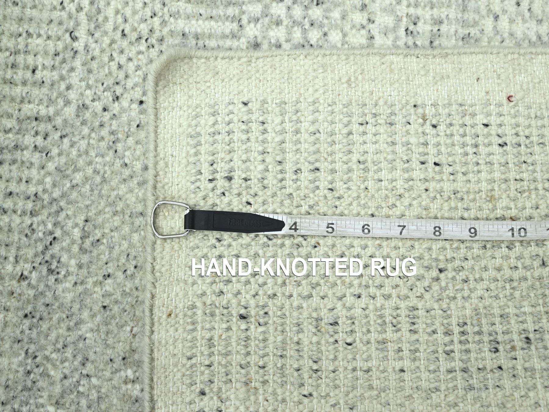 Modern / Contemporary hand-knotted wool runner in Gray, 2'7" x 6'3" — SKU O076765 (view 6)