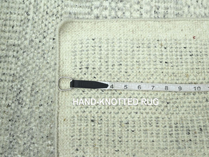 Modern / Contemporary hand-knotted wool runner in Gray, 2'7" x 6'3" — SKU O076765 (view 6)