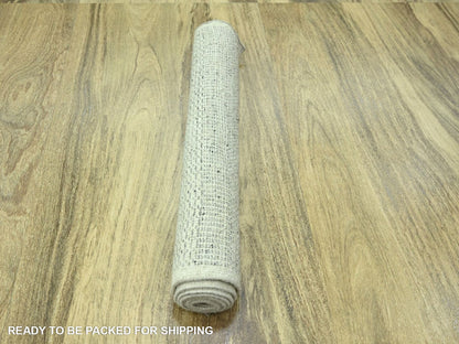 Modern / Contemporary hand-knotted wool runner in Gray, 2'7" x 6'3" — SKU O076765 (view 7)