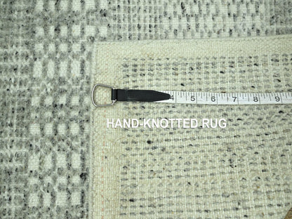Modern / Contemporary hand-knotted wool rug in Gray, 2' x 3' — SKU O076778 (view 4)