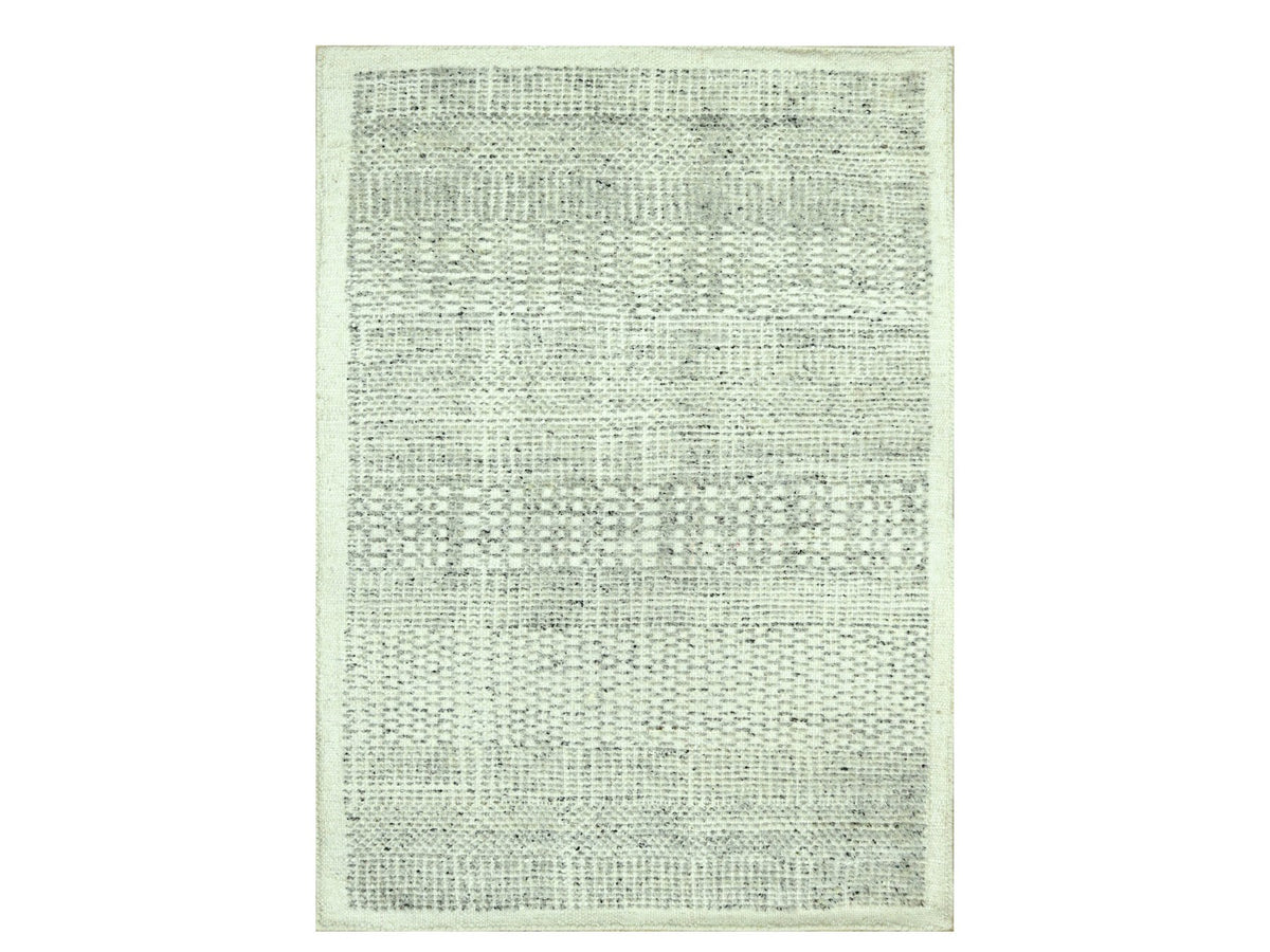 Modern / Contemporary hand-knotted wool rug in Gray, 2' x 3' — SKU O076779